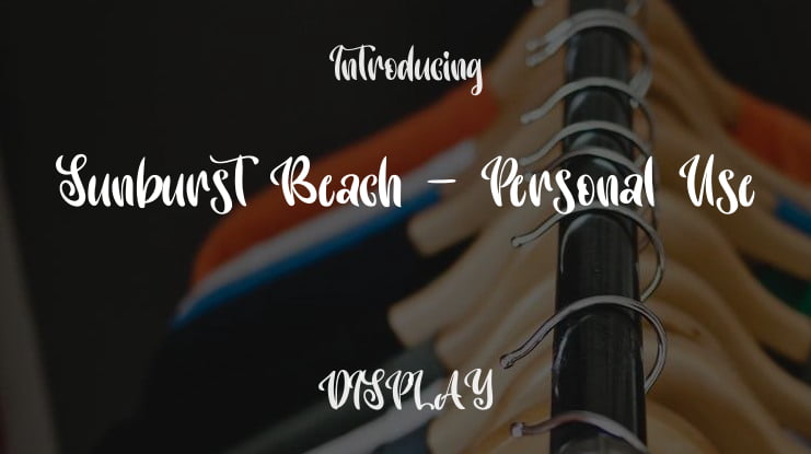 Sunburst Beach - Personal Use Font