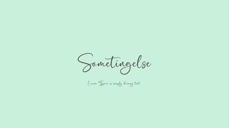 Sometingelse Font