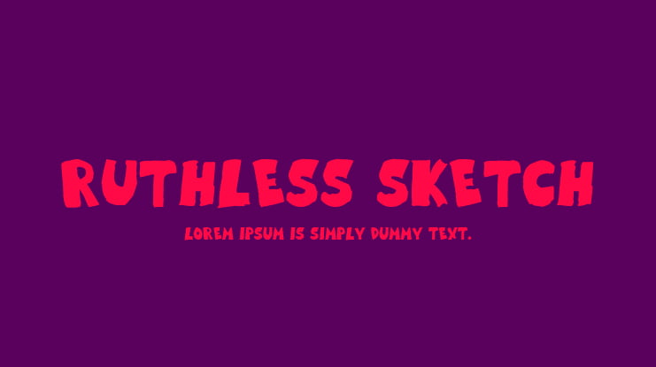 Ruthless Sketch Font Family