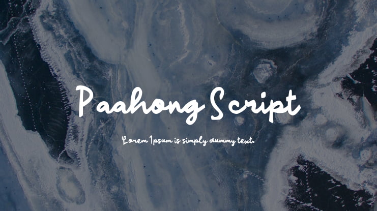 Paahong Script Font