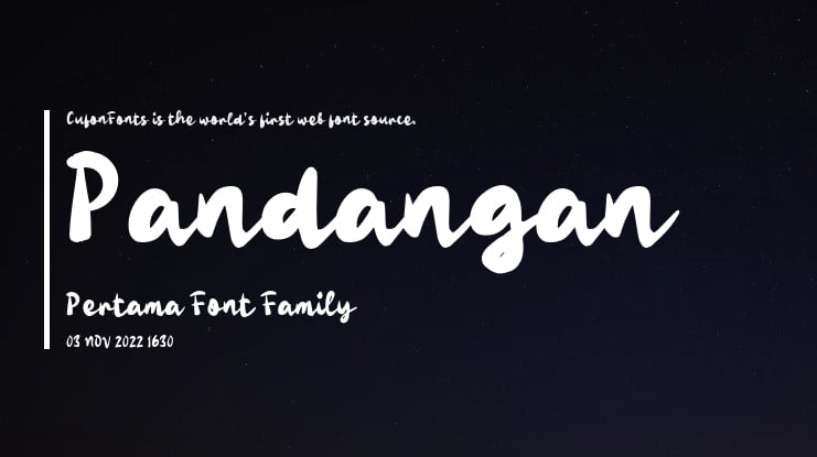 Pandangan Pertama Font