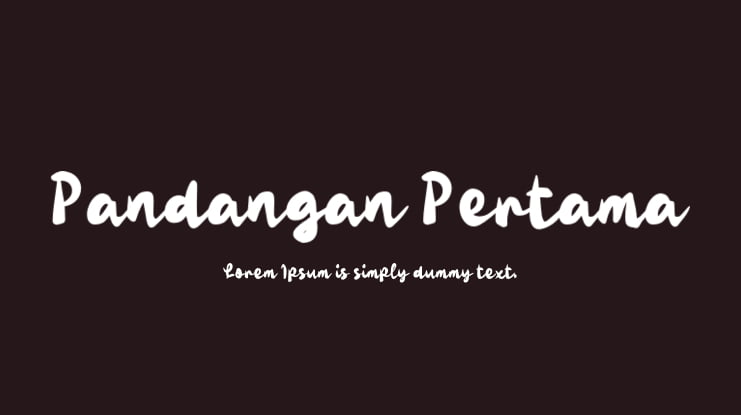 Pandangan Pertama Font