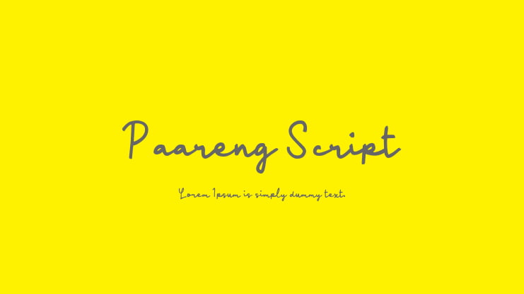 Paareng Script Font