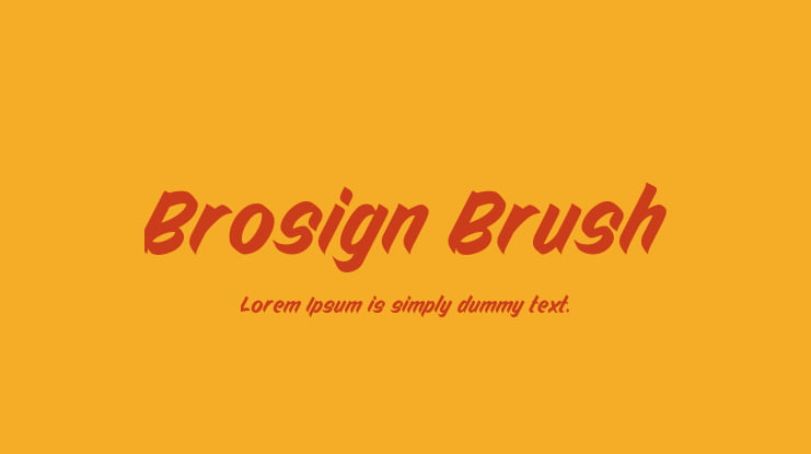 Brosign Brush Font