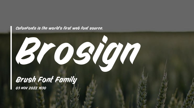 Brosign Brush Font