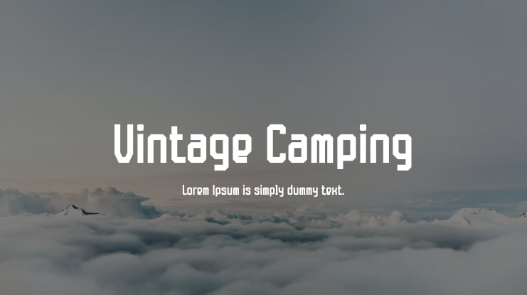 Vintage Camping Font