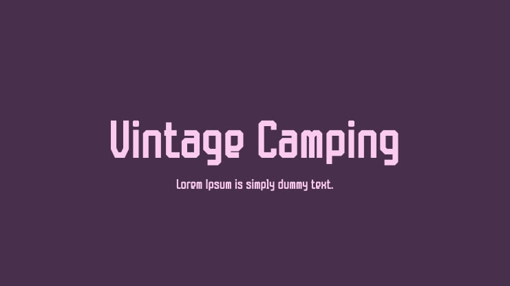 Vintage Camping Font