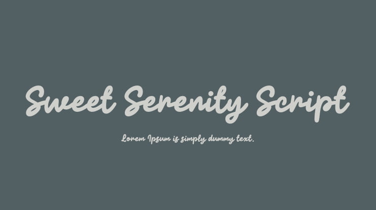 Sweet Serenity Script Font