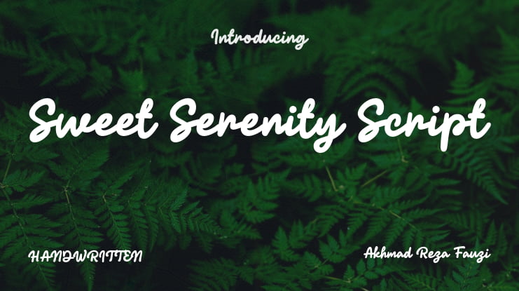 Sweet Serenity Script Font