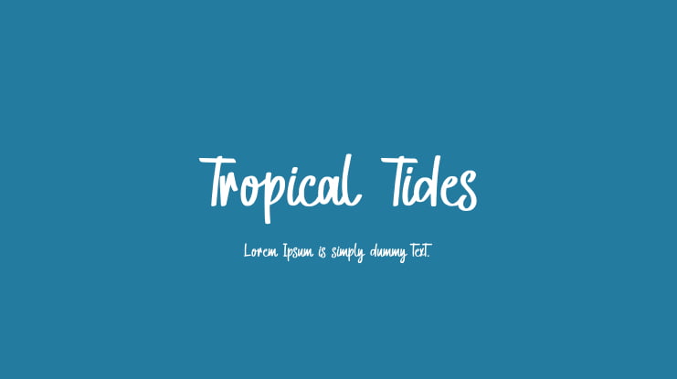 Tropical Tides Font Family