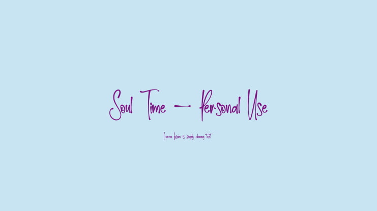 Soul Time - Personal Use Font