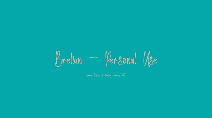 Brelian - Personal Use Font