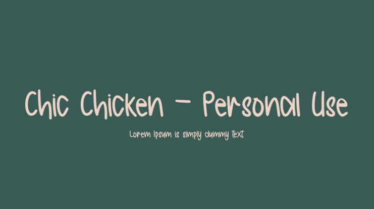 Chic Chicken - Personal Use Font