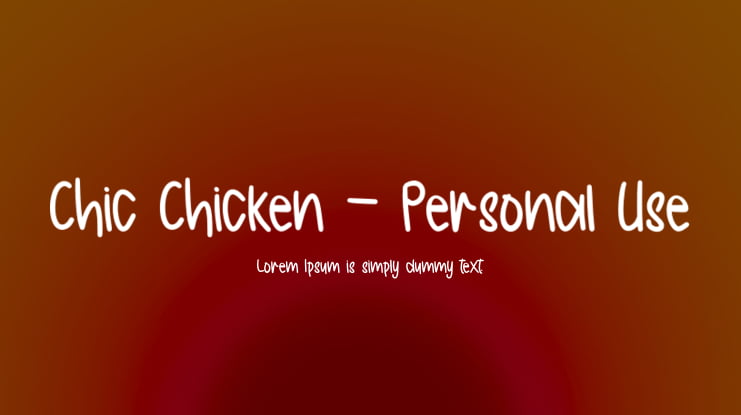 Chic Chicken - Personal Use Font