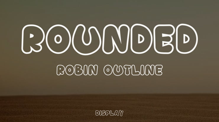 Rounded Robin Outline Font Family