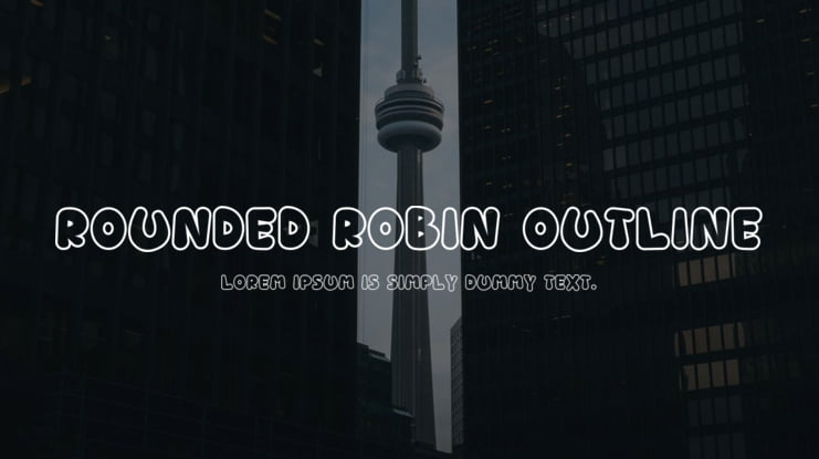 Rounded Robin Outline Font Family