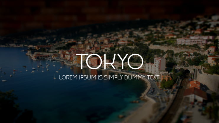 Tokyo Font