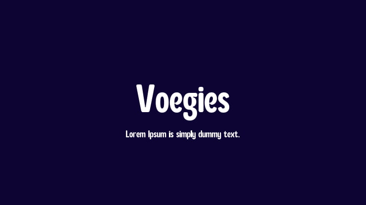 Voegies Font