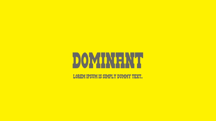 DOMINANT Font Family