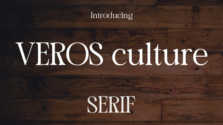 VEROS culture Font