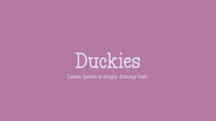 Duckies Font