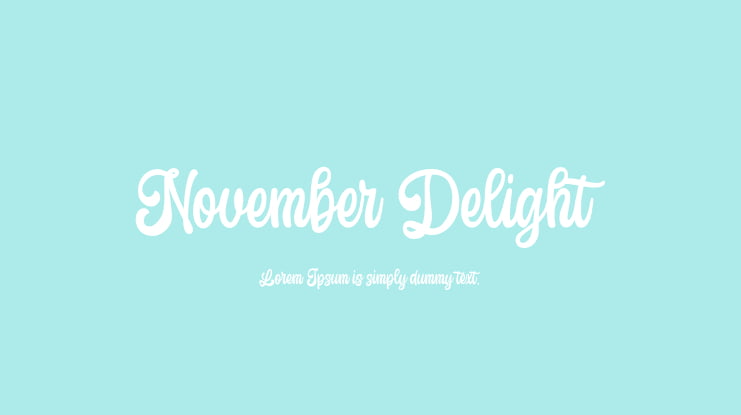 November Delight Font