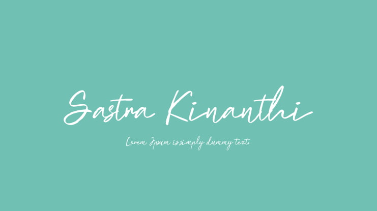 Sastra Kinanthi Font