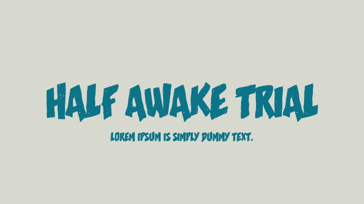 Half Awake Trial Font