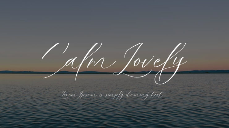 Calm Lovely Font