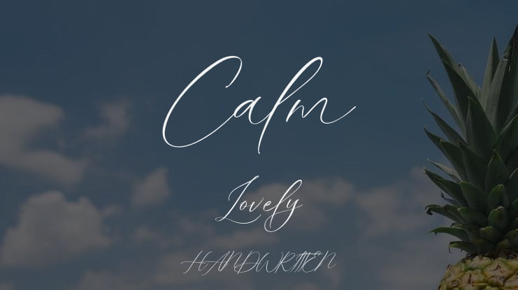 Calm Lovely Font