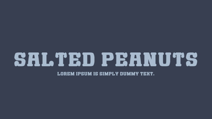 Salted Peanuts Font