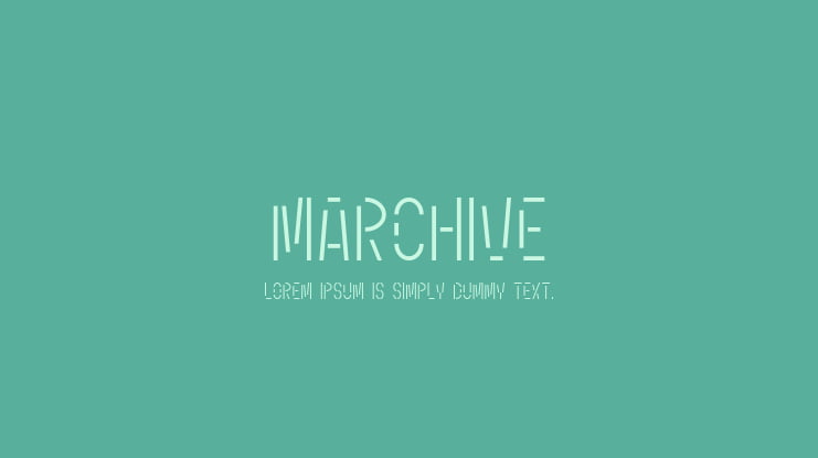 Marchive Font Family