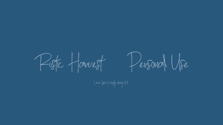 Rustic Harvest - Personal Use Font