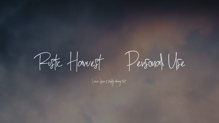 Rustic Harvest - Personal Use Font