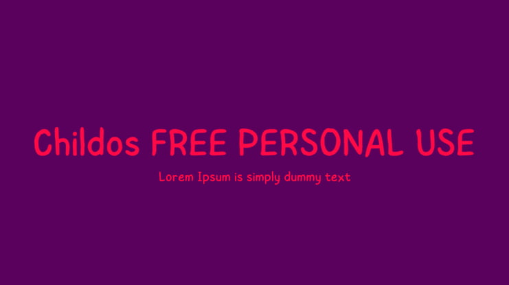 Childos FREE PERSONAL USE Font Family