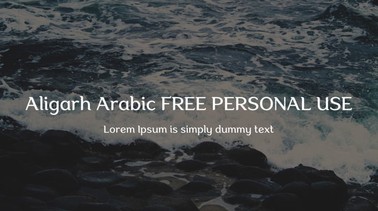 Aligarh Arabic FREE PERSONAL USE Font Family