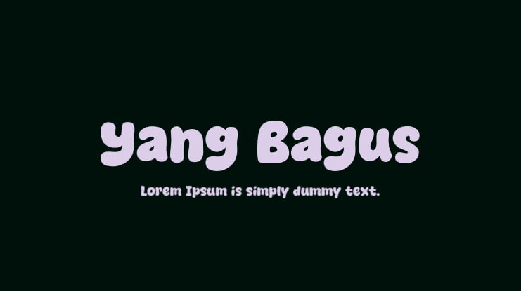 Yang Bagus Font