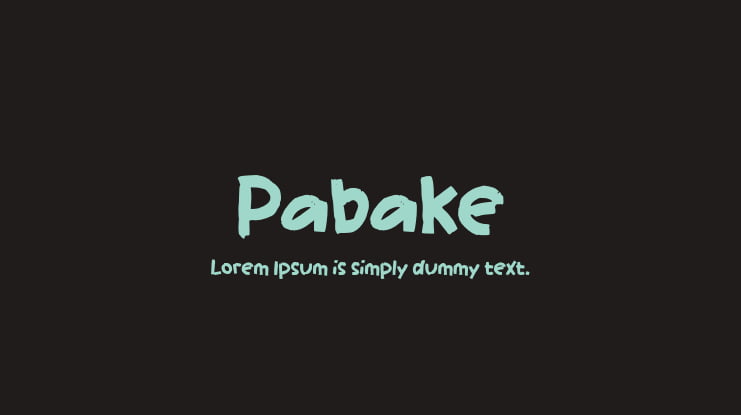 Pabake Font