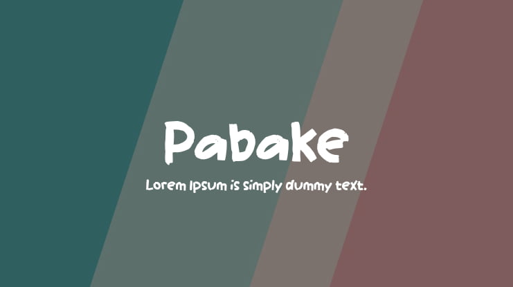 Pabake Font