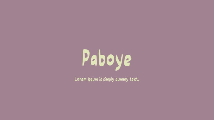 Paboye Font