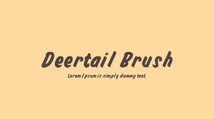 Deertail Brush Font