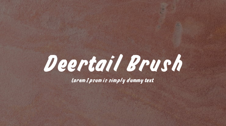 Deertail Brush Font