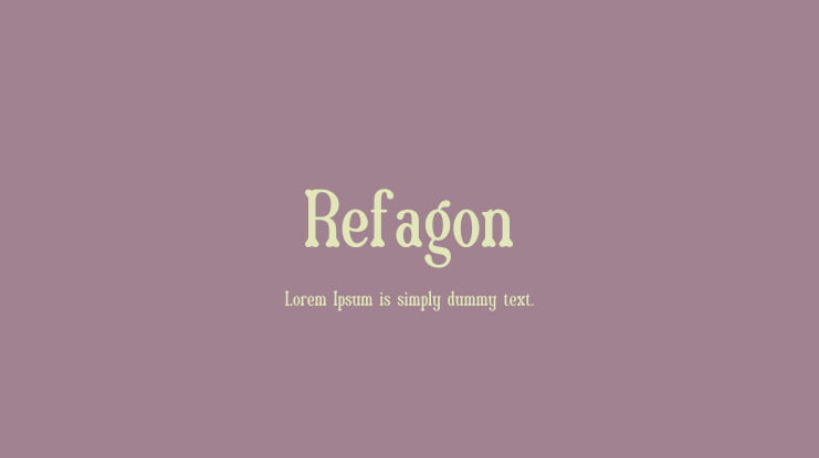 Refagon Font