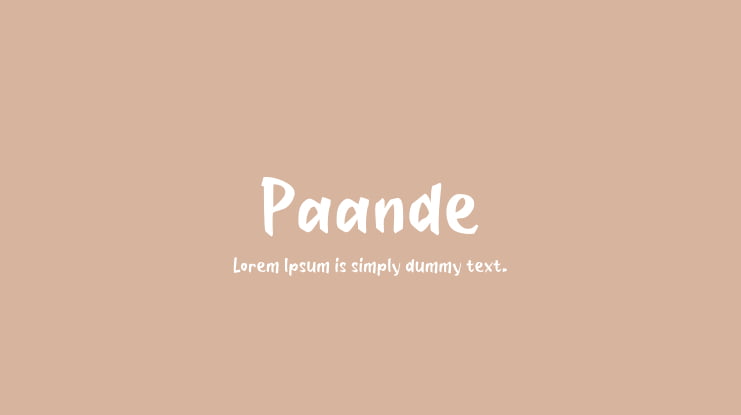 Paande Font