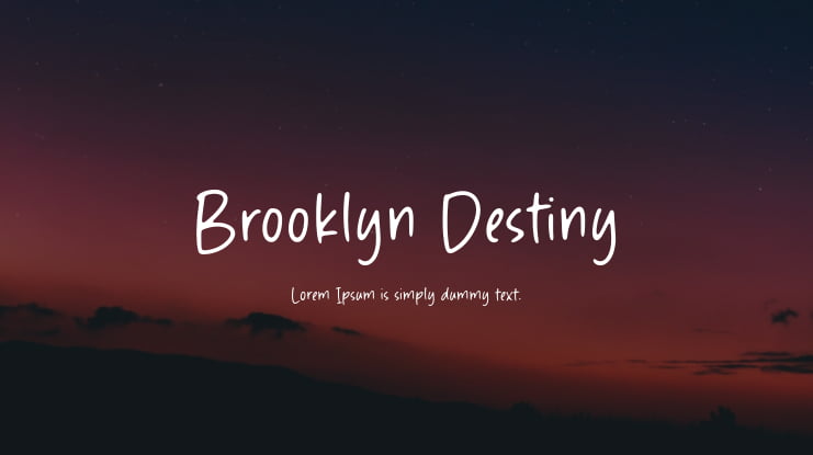 Brooklyn Destiny Font