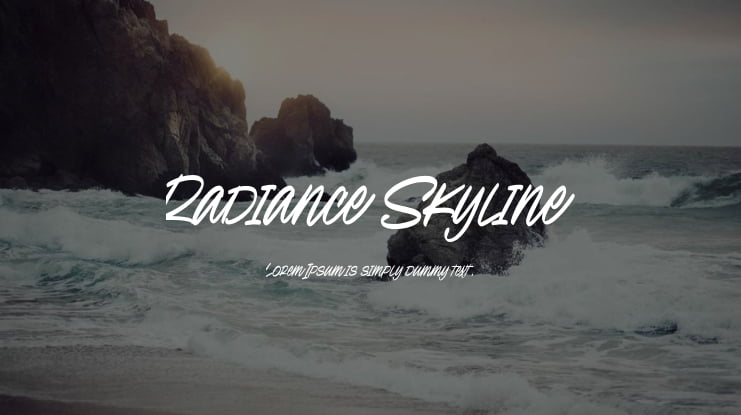 Radiance Skyline Font