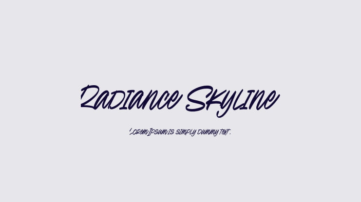 Radiance Skyline Font