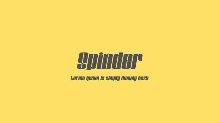 Spinder Font