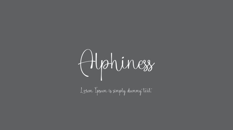 Alphiness Font