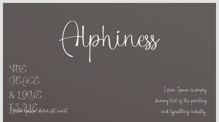 Alphiness Font